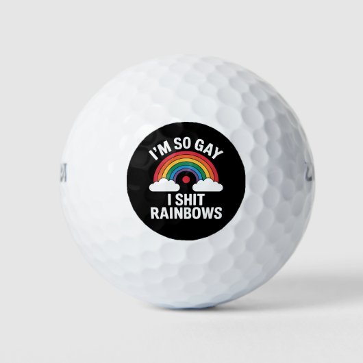 Ich bin so Gay Rainbows Funny LGBTQ Pride Ally Golfball (Vorderseite)