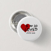 Ich bin so geliebt John 3:16 Button (Vorne & Hinten)