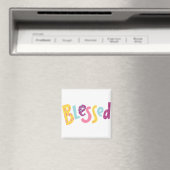 Ich bin so gesegnet bunt positives Zitat Magnet (In Situ (Geschirrspüler))