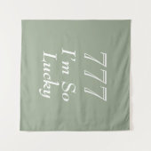 Ich bin so glücklich 777 Engel Nummer Teppich Wandteppich (Vorderseite (Horizontal))
