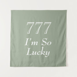 Ich bin so glücklich 777 Engel Nummer Teppich Wandteppich