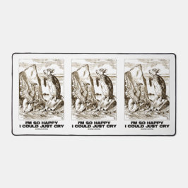 Ich bin so glücklich, dass ich einfach Alice Mock  Schreibtischunterlage