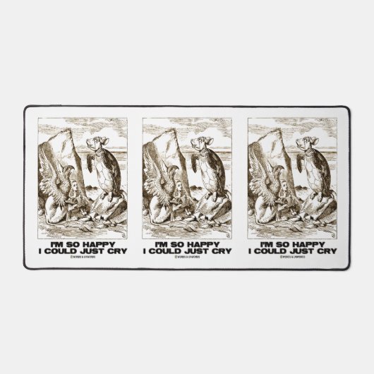 Ich bin so glücklich, dass ich einfach Alice Mock Schreibtischunterlage (Vorderseite)