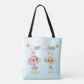 Ich bin so glücklich, dass wir Freunde Personalisi Tasche (Rückseite)