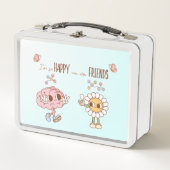 Ich bin so glücklich, dass wir Freunde sind glückl Metall Brotdose (Vorderseite)