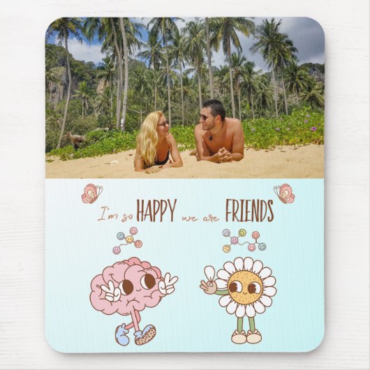 Ich bin so glücklich, dass wir Freunde sind maßges Mousepad (Vorne)