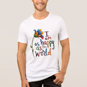 Ich bin so glücklich wie der T - Shirt der Blume d