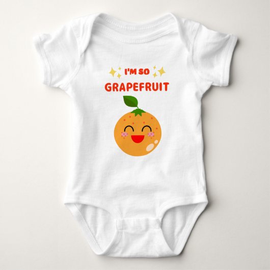 ICH BIN SO GRApefruit Baby Strampler (Vorderseite)