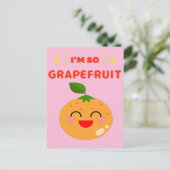ICH BIN SO GRAPEFRUIT POSTKARTE (Stehend Vorderseite)