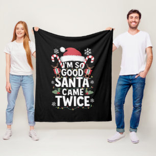 Ich bin so gut, der Weihnachtsmann kam zweimal Wei Fleecedecke