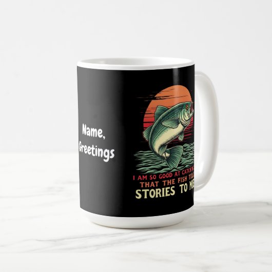 Ich bin so gut im Fang von Fisch Kaffeetasse (VorderseiteRechts)