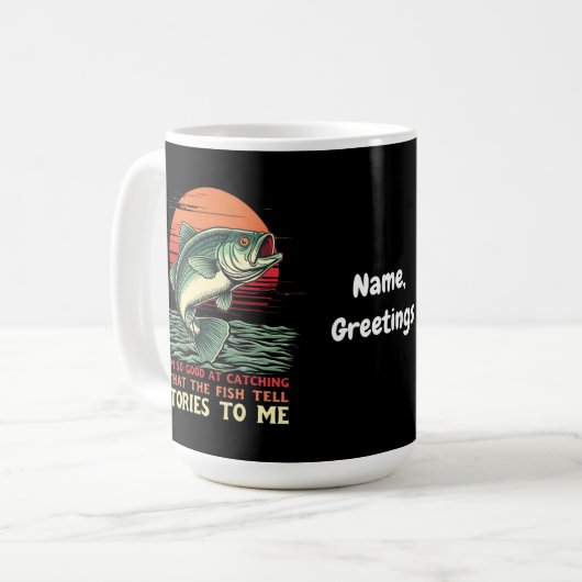 Ich bin so gut im Fang von Fisch Kaffeetasse (Vorderseite Links)