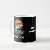 Ich bin so gut im Fische Fangen Kaffeetasse (Vorderseite Links)