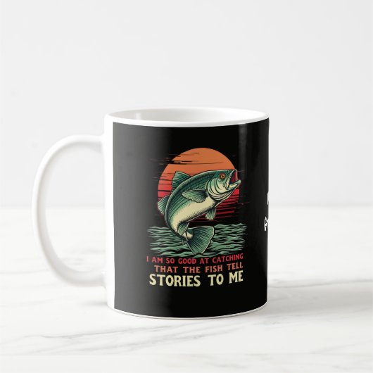 Ich bin so gut im Fische Fangen Kaffeetasse (Links)