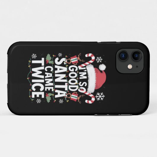 Ich bin so gut Santa Came zweimal Weihnachten Case-Mate iPhone Hülle (Rückseite (Horizontal))