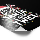 Ich bin so gut Santa Came zweimal Weihnachten Fotodruck (Ecke)