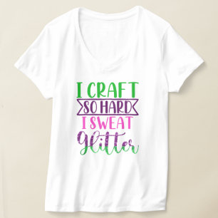Ich bin so hart, dass ich schwitze Glitzer Frauen T-Shirt