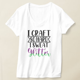 Ich bin so hart, dass ich schwitze Glitzer Frauen T-Shirt