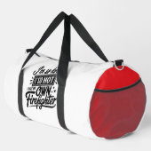 Ich bin so heiß Feuerwehrmann Weiß Duffle Bag (Rechte Ecke)