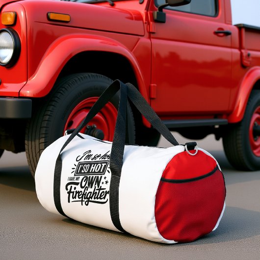 Ich bin so heiß Feuerwehrmann Weiß Duffle Bag