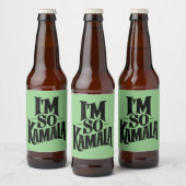 Ich bin so Kamala Brat Green Meme Bierflaschenetikett (Flaschen)