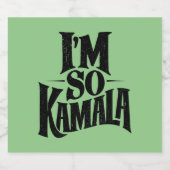 Ich bin so Kamala Brat Green Meme Bierflaschenetikett (Einzelnes Label)