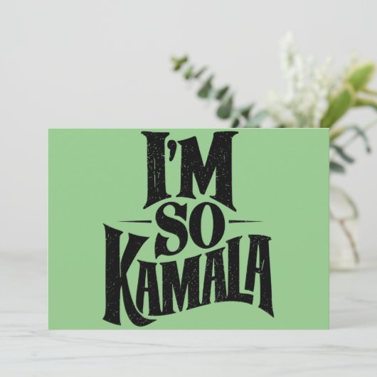 Ich bin so Kamala Brat Green Meme Einladung (Stehend Vorderseite)