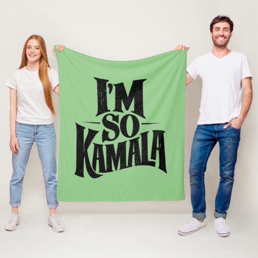 Ich bin so Kamala Brat Green Meme Fleecedecke (Beispiel)