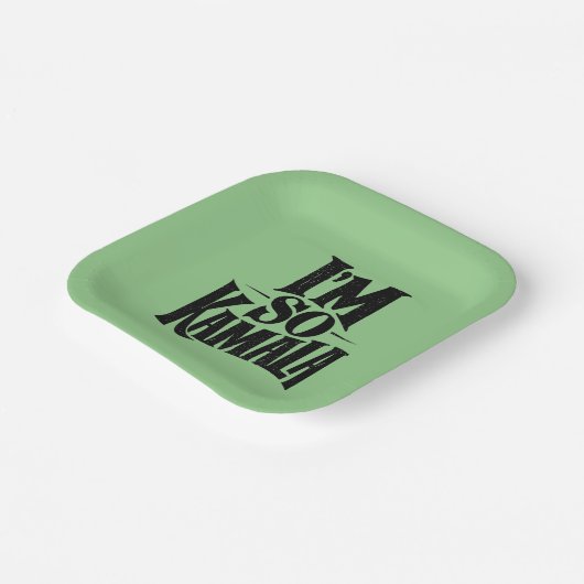 Ich bin so Kamala Brat Green Meme Pappteller (Gewinkelt)