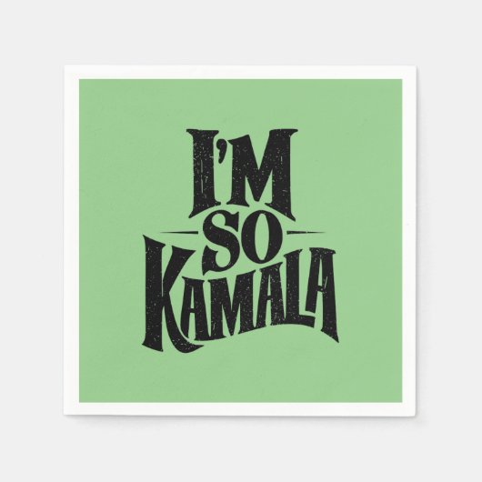 Ich bin so Kamala Brat Green Meme Serviette (Vorderseite)