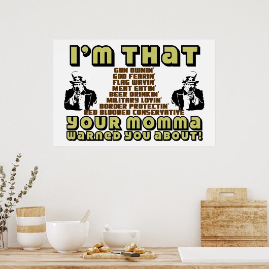 Ich bin so konservativ poster (Küche)