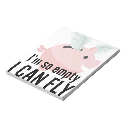 Ich bin so leer, dass ich fliegen kann notizblock (Rotiert)