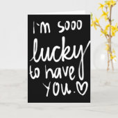 ICH BIN SO **LUCKY**, UM DICH=BIRTHDAY WISHER ZU H KARTE (Gelbe Blume)