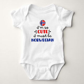 Ich bin so niedlich, dass ich Norwegisch sein muss Baby Strampler