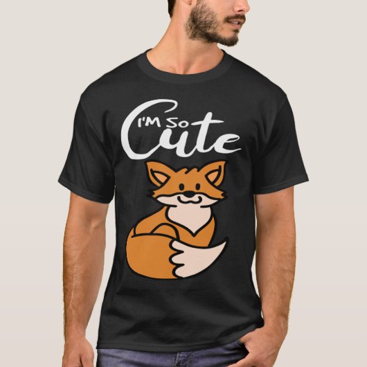 Ich bin so Niedlich Fox Girl T-Shirt (Vorderseite)