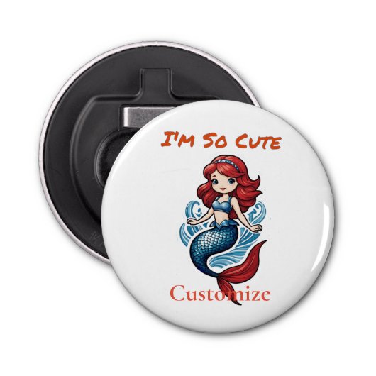 Ich bin so Niedlich Mermaid Thunder_Cove Flaschenöffner (Vorderseite)