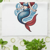 Ich bin so Niedlich Mermaid Thunder_Cove Geschirrtuch (Gefaltet)