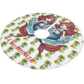 Ich bin so Niedlich Mermaid Thunder_Cove Polyester Weihnachtsbaumdecke (Schrägansicht)