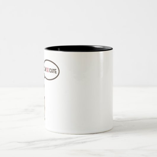 Ich bin so niedliche Kartoffel Zweifarbige Tasse (Mittel)