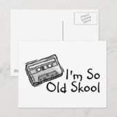 Ich bin so Old Skool Postkarte (Vorne/Hinten)