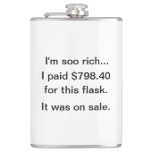 Ich bin so reich! flachmann (Vorderseite)