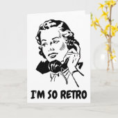 ICH BIN SO RETRO Grußkarten Karte (Gelbe Blume)