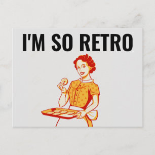 ICH BIN SO RETRO MEME POSTCARD POSTKARTE