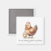 Ich bin so schlau, dass du meine Mutter bist Magnet (Vorderseite/Rückseite)