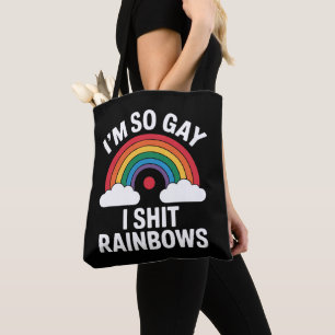 Ich bin so schwul Regenbogen Lustig LGBTQ Stolz Ve Tasche