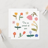 Ich bin so stolz auf deine Blume Karte (Vorderseite/Rückseite Beispiel)