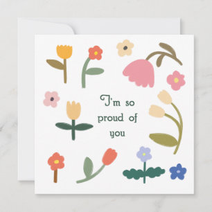 Ich bin so stolz auf dich Flower card Karte