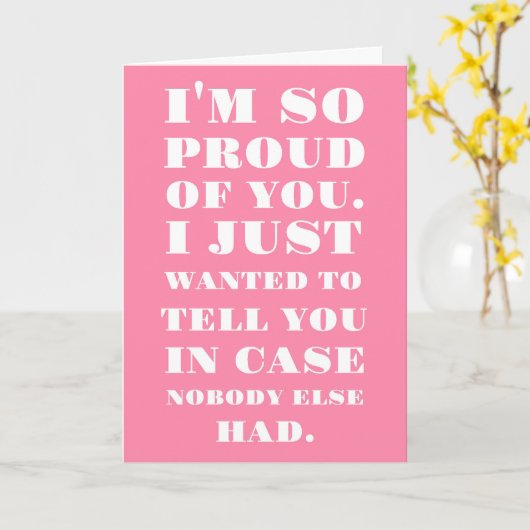 Ich bin so stolz auf dich karte (Gelbe Blume)