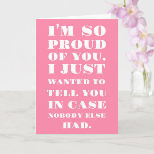 Ich bin so stolz auf dich karte