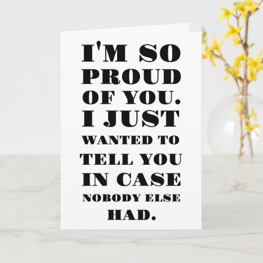 Ich bin so stolz auf dich karte (Gelbe Blume)